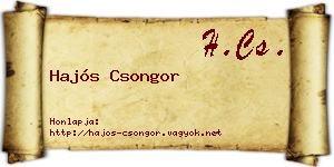 Hajós Csongor névjegykártya